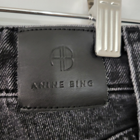 Anine Bing Frida High Rise Button Fly Straight Leg Jeans - Picture 6 of 10